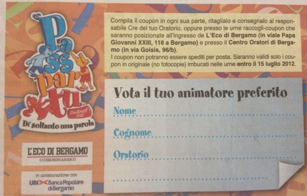 Mozzo/Cre: lunedì parte a Mozzo, chi sara’ l’animatore preferito? Case in Festa – L’Eco di Bergamo : Concorso Passpartu « Mozzo News