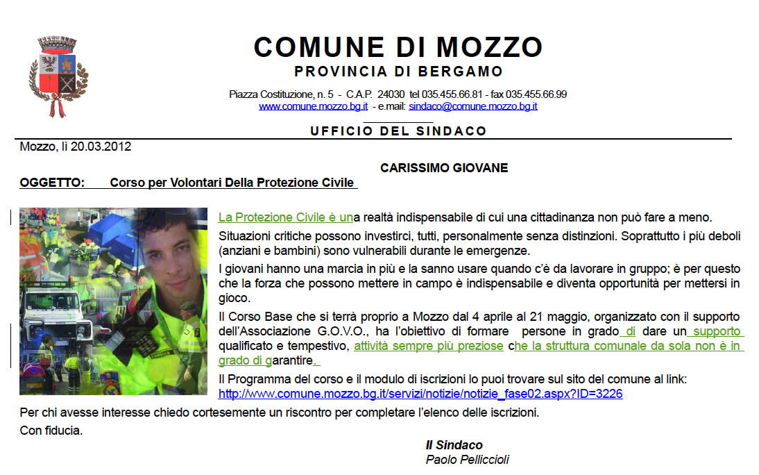 protezione civile giorvani