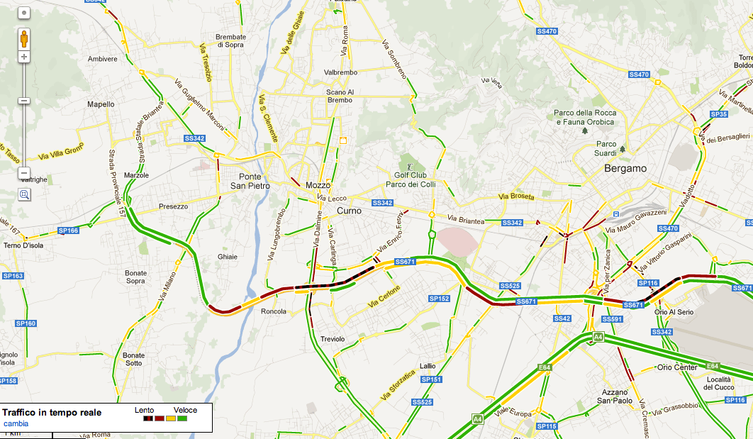 traffico in real time mozzo
