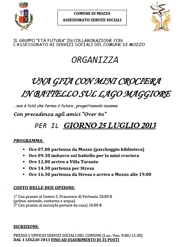 minicrociera lago maggiore mozzo