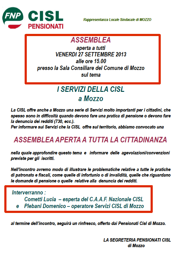 cisl mozzo