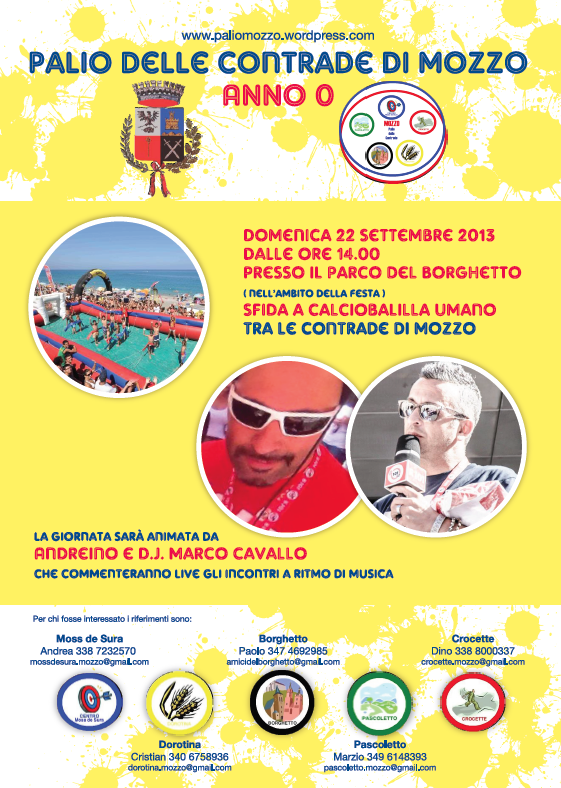 Palio delle Contrade di Mozzo: Anno 0. | Palio delle Contrade di Mozzo
