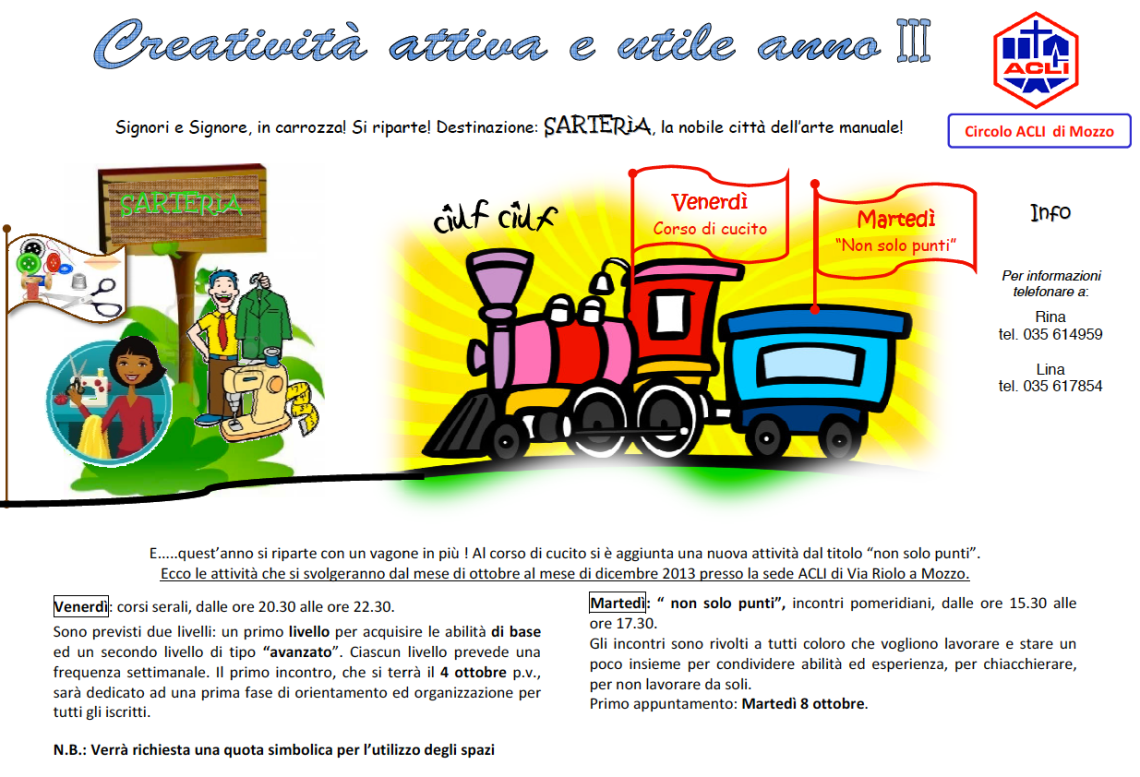 acli sartoria mozzo cucito